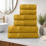 Conjunto de 6 Toalhas Lulu Amarelo