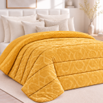Edredão de Borrego Yara Amarelo