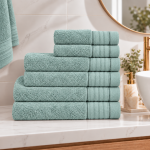 Conjunto de 6 Toalhas Nari Aqua