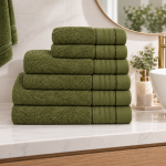 Conjunto de 6 Toalhas Nari Verde